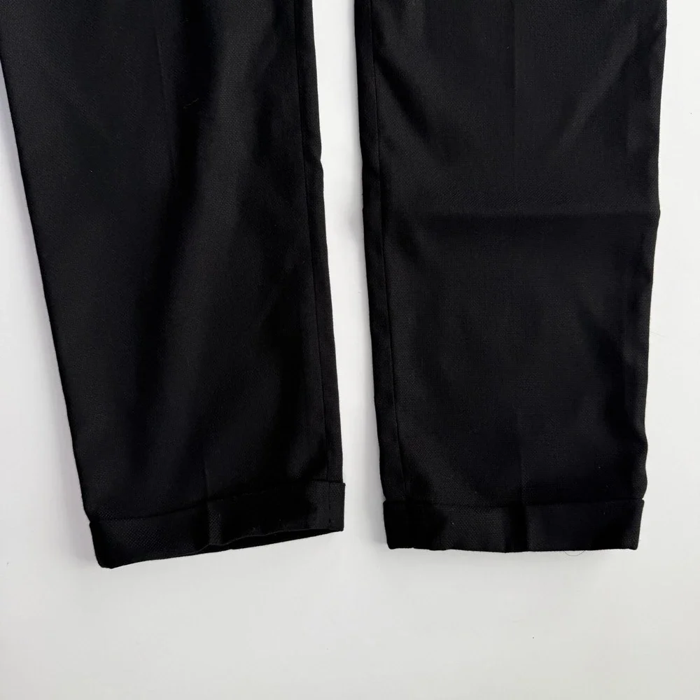 ZARA‎ Comfort Suit Pants Slim Dress Trousers Mens 30 Black Classic